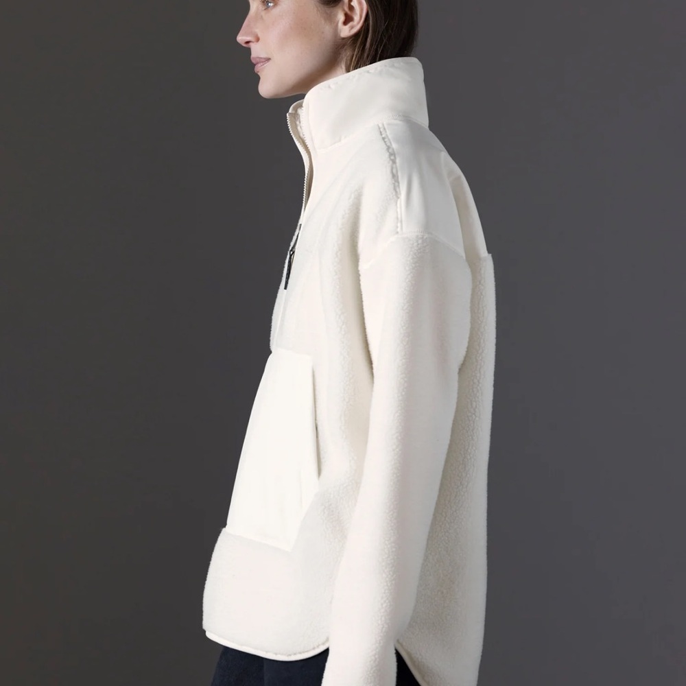 Aether Cream Fleece Quarter-Zip Pullover - Picture 10 of 12